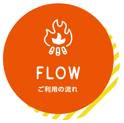 ていれぎバーベキューご利用の流れ